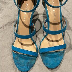 Kelly & Katie Turquoise Multi-Strap Heeled Sandals